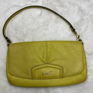 y2k coach mini purse lime wristlet